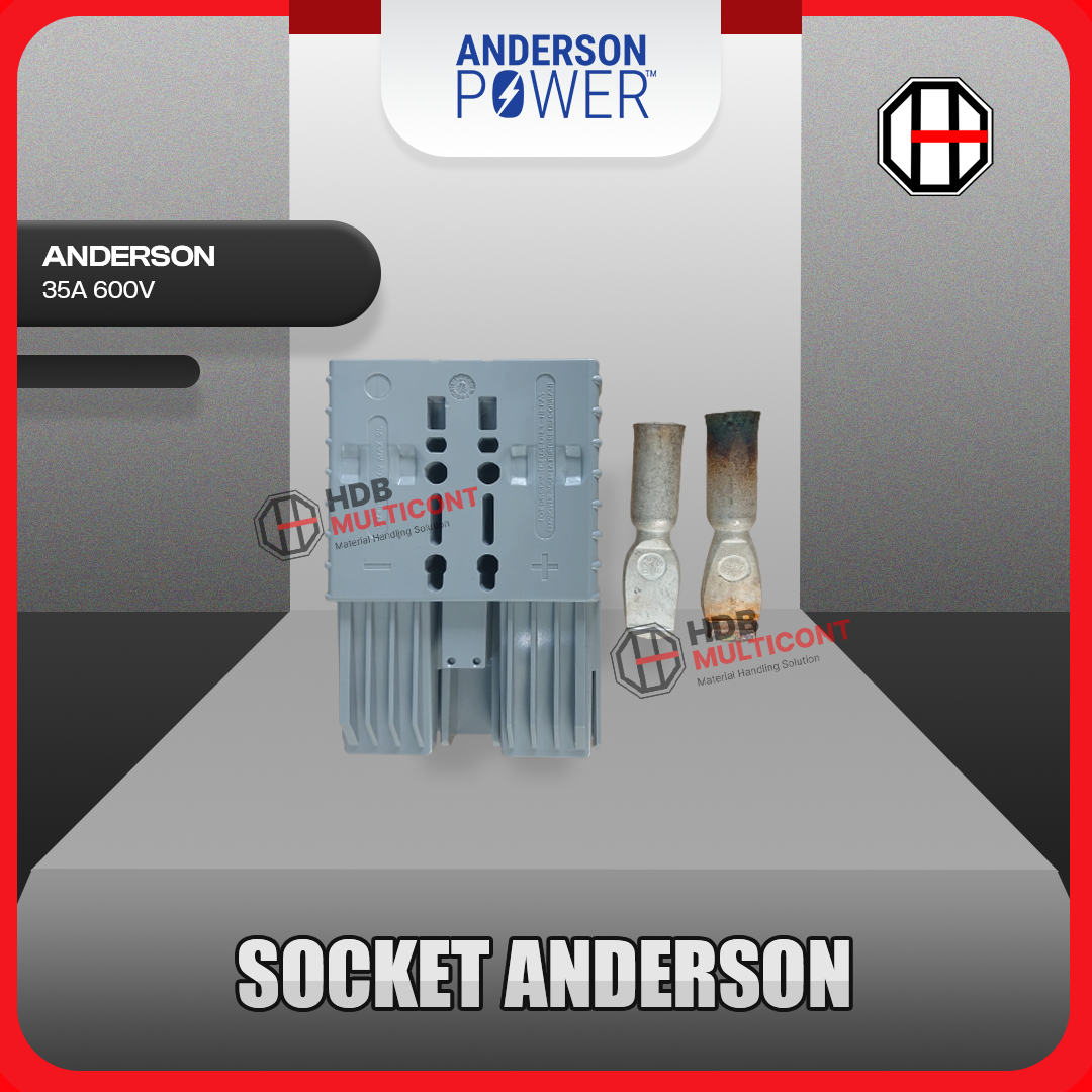 Sparepart Forklift Socket SDX 35 ANDERSON 600V 35A