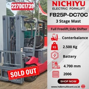 Forklift NICHIYU FB25P-DC70C sn 227DC1739