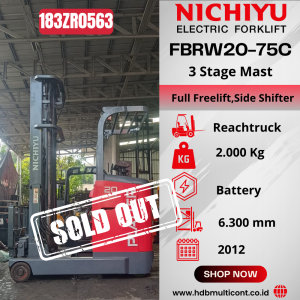 Forklift NICHIYU FBRW20-75C-630MSF SN 183ZR0563