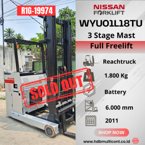 Forklift UniCarriers / Nissan Forklift WYU01L18TU sn R1G-19974