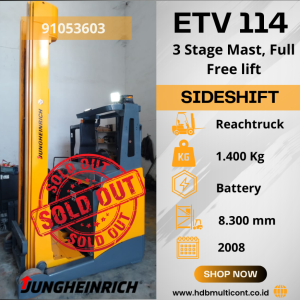 Forklift Jungheinrich ETV 114 SN 91053603 | Sold